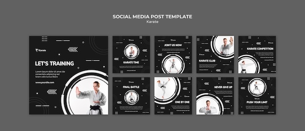 Karate class social media post template