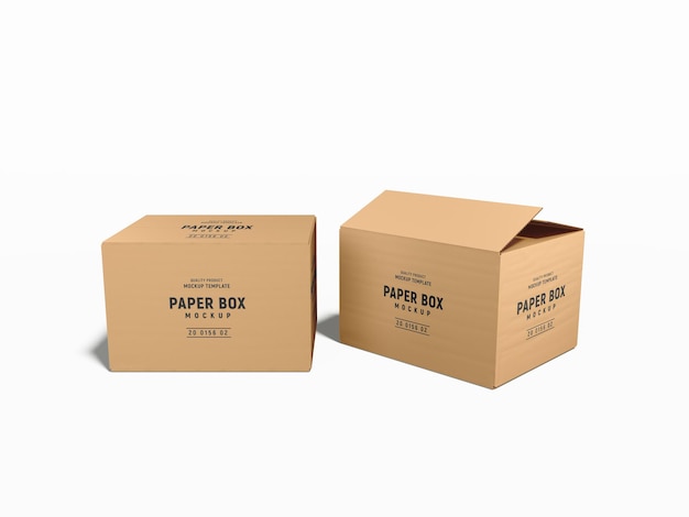 Kartonnen Papieren Leveringsdoos Verpakking Mockup