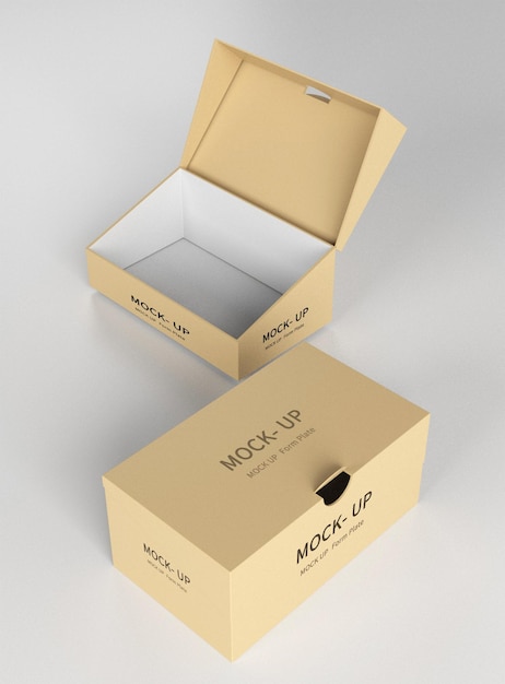 kartonnen schoenen mockup