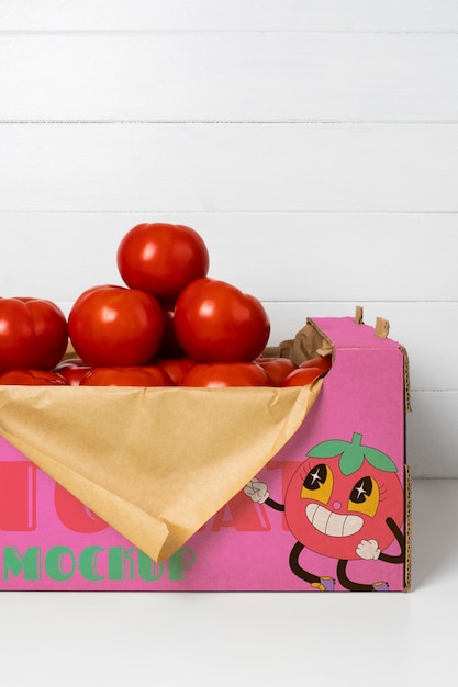 PSD kartonowy pojemnik na pomidory