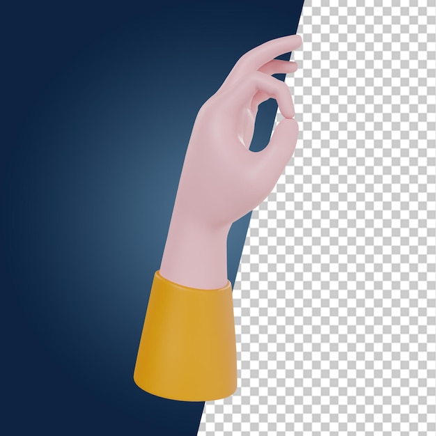 Käsiele 3d-renderöidä -kuvitus