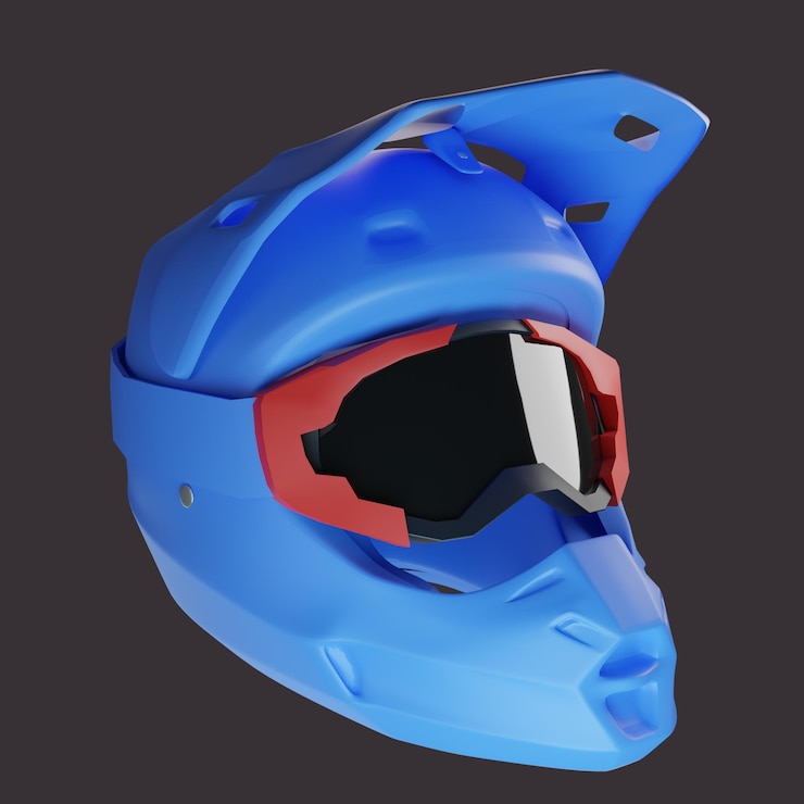 PSD kask niestandardowy 3d rendering