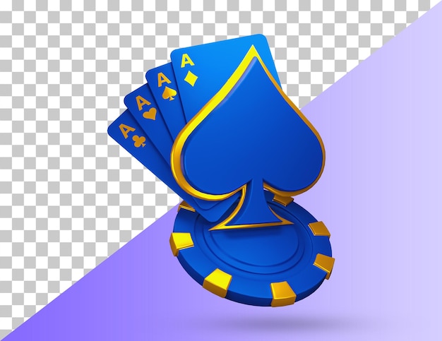 Kasyno Karty Poker Blackjack Bakarat 3d Ikona. żetony Do Gry W Kasynie, Karty Zakładów, Elementy Zakładów żetony Do Pokera