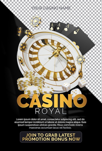 Kasyno Royal Night Event 3d Render Kompozycja