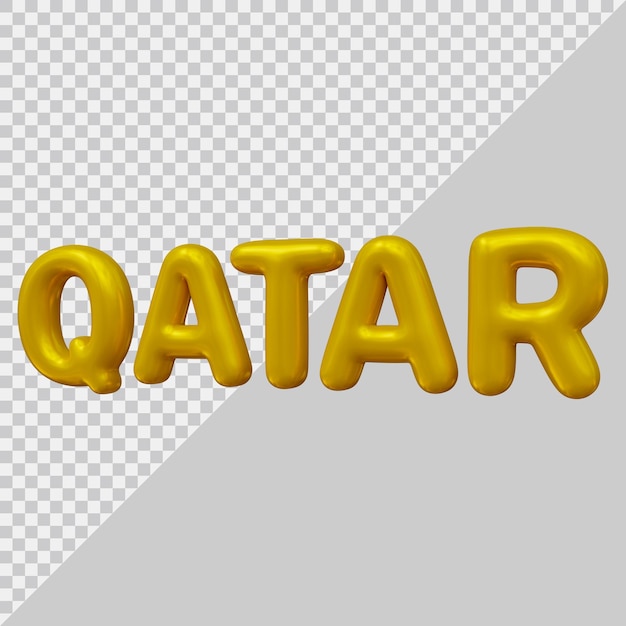 Katar Projekt Efektu Tekstowego W Nowoczesnym Stylu 3d
