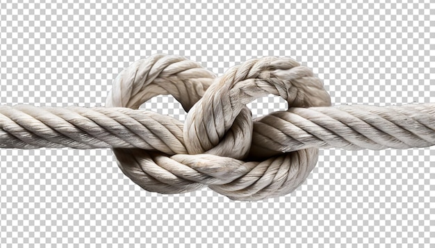 PSD katoen touw met knoop op doorzichtige achtergrond