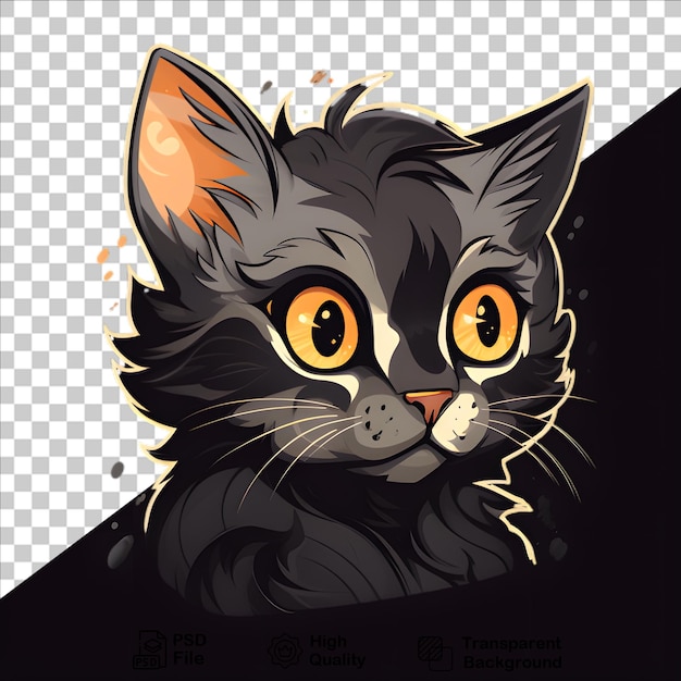 Katten sticker op doorzichtige achtergrond png bestand