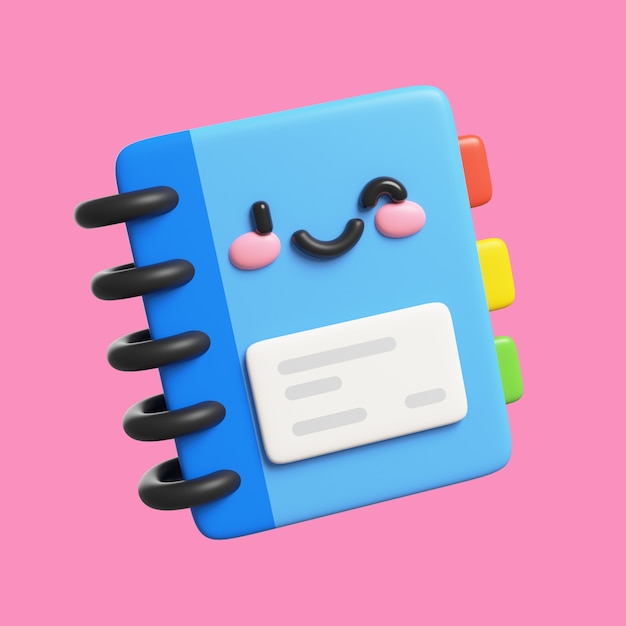 PSD kawaii 3d object icon