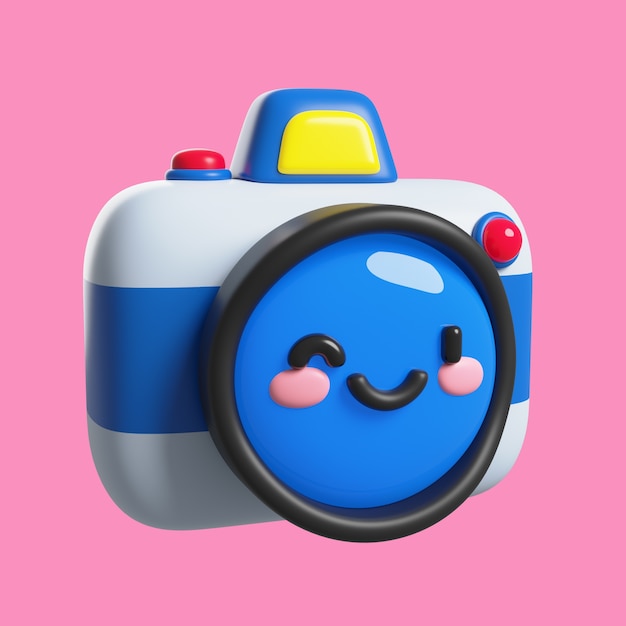 Kawaii 3d object icon