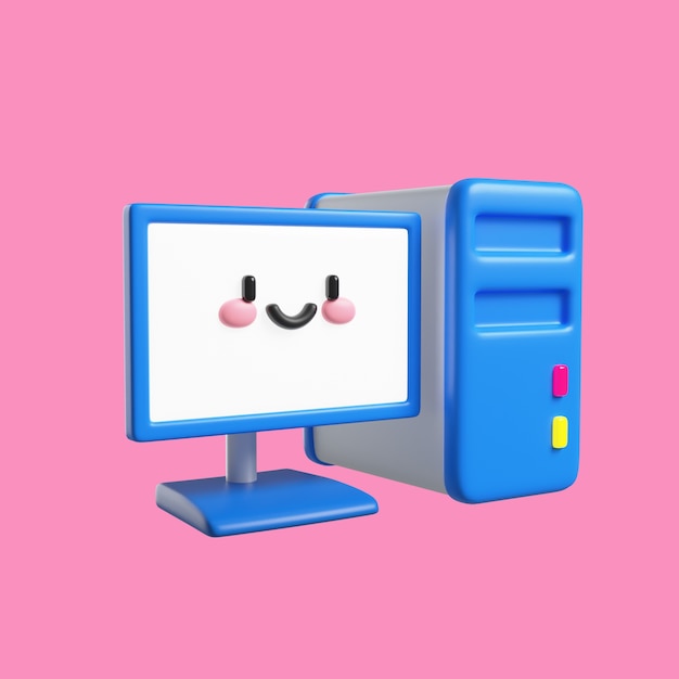 PSD kawaii 3d-objectpictogram