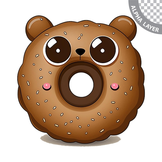 Kawaii cute bear donut