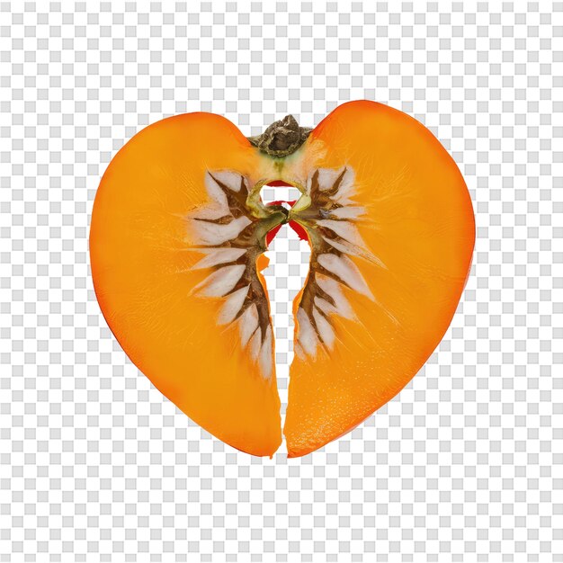 PSD kawałek owocu w kształcie serca z wyciętym sercem
