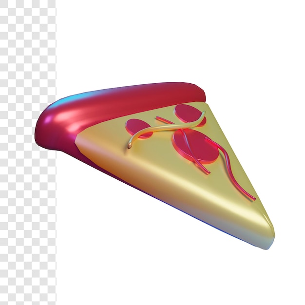 PSD kawałek pizzy 3d