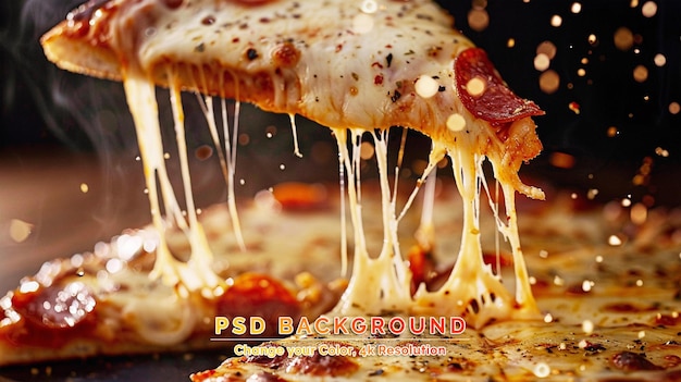 PSD kawałek pizzy z pepperoni.