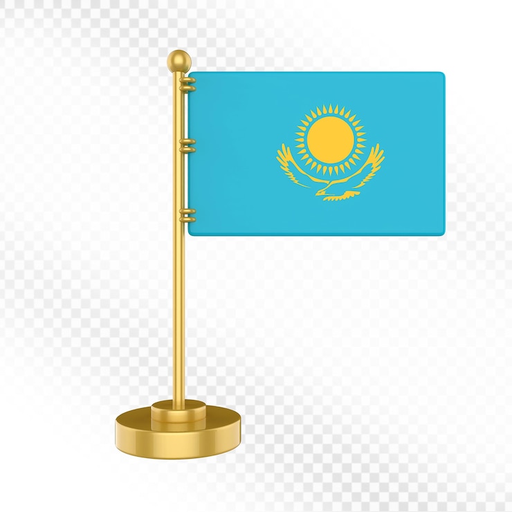 PSD флаг казахстана на золотой трибуне