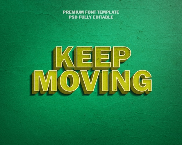 Стиль шрифта keep moving