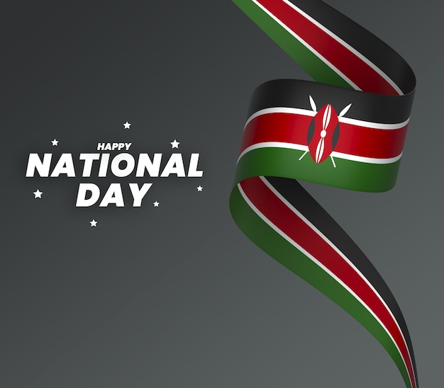 Kenia vlag element ontwerp nationale onafhankelijkheidsdag banner lint psd