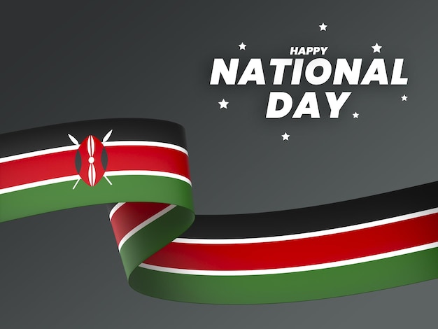 Kenia vlag element ontwerp nationale onafhankelijkheidsdag banner lint psd