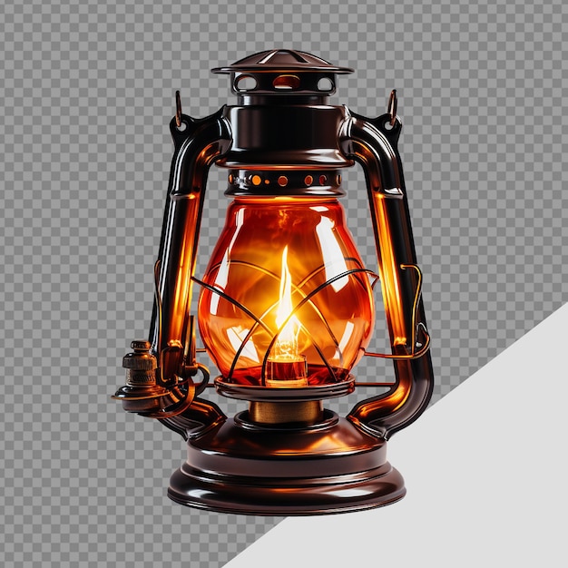 PSD kerosene lamp png isolated on transparent background