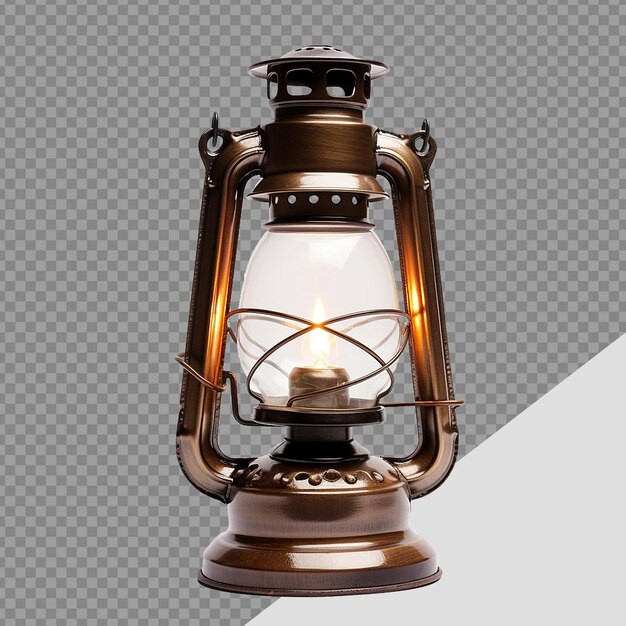 PSD kerosene lamp png isolated on transparent background