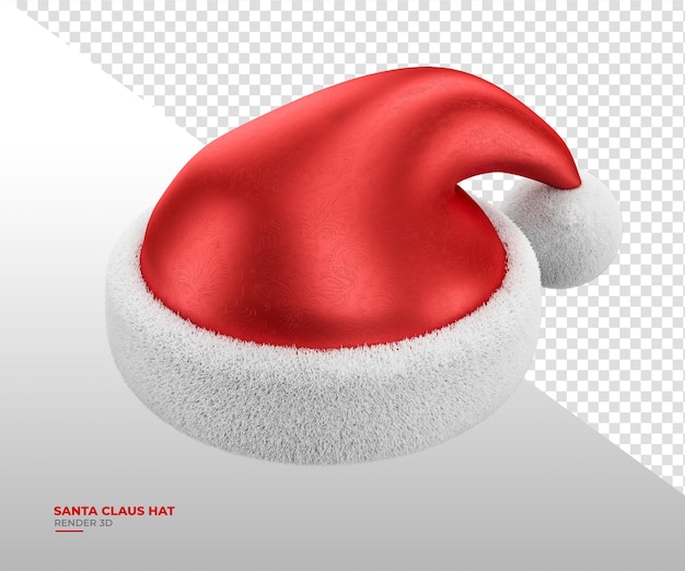 Kerst 3d santa's hoed transparante achtergrond