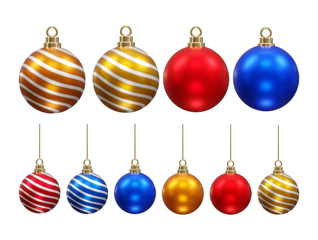 Kerst bal vector illustratie 3D-rendering element transparant