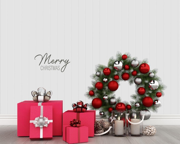 Kerst decoratief ontwerp psd premium