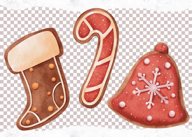 PSD kerst gemberbrood illustratie