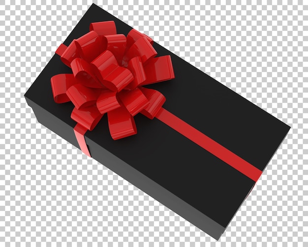 Kerst geschenkdozen op transparante achtergrond 3d-rendering illustratie