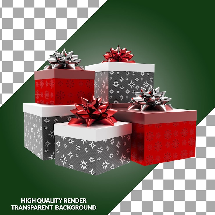 PSD kerst geschenkdozen