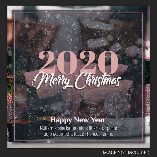 PSD kerst instagram post card