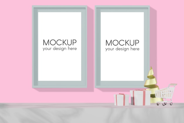 Kerst leeg frame mockup