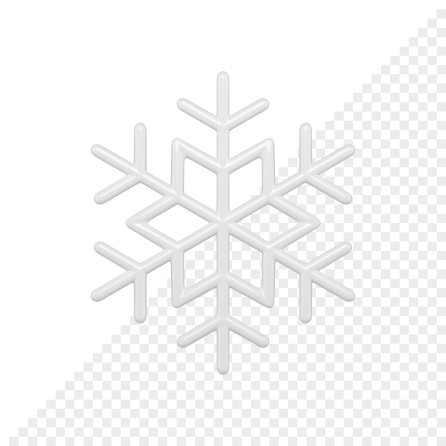 Kerst sneeuwvlok 3d-pictogram