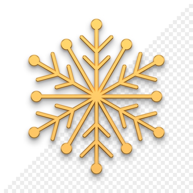 Kerst Sneeuwvlok 3D-pictogram