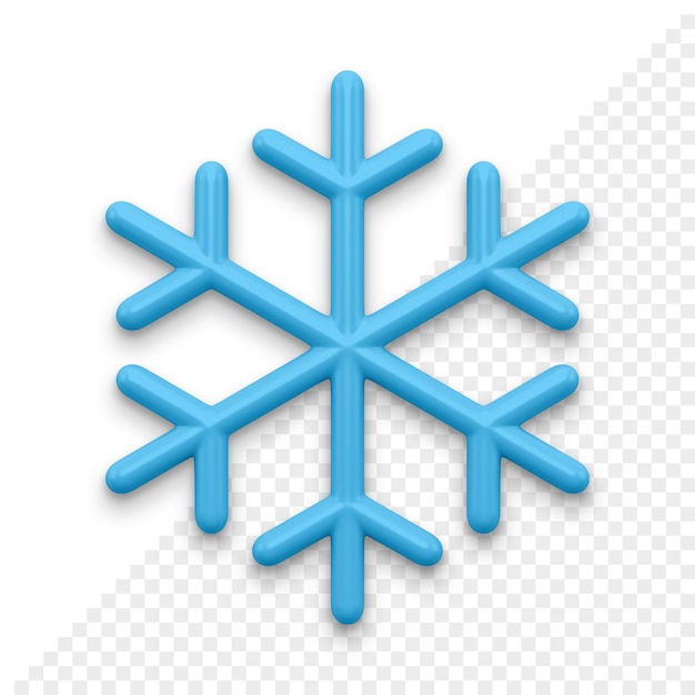 Kerst sneeuwvlok 3d-pictogram