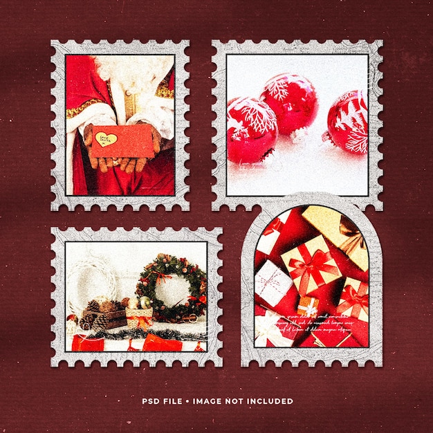 Kerst Social Media Post Photo Frame Moodboard