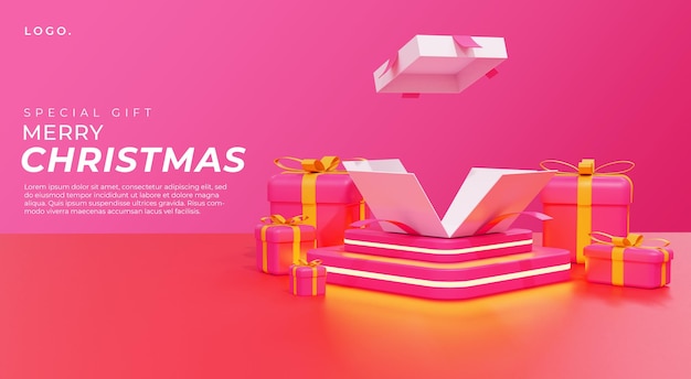 kerst speciaal cadeau banner social media postsjabloon