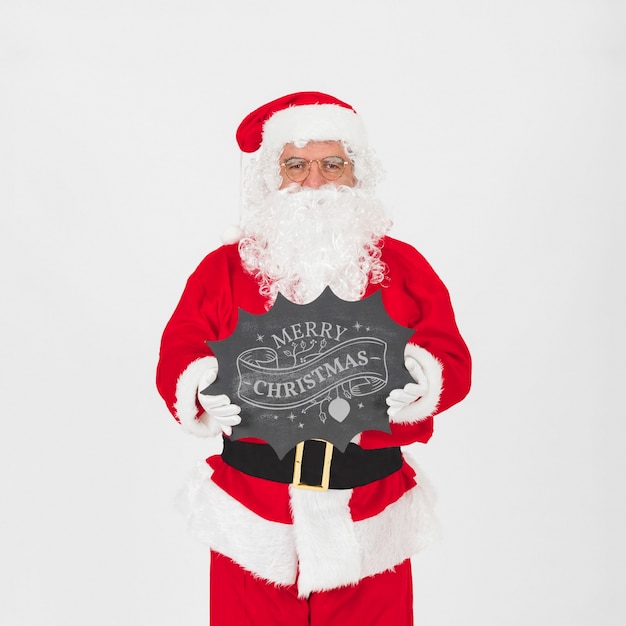 Kerst verkoop mockup met santa