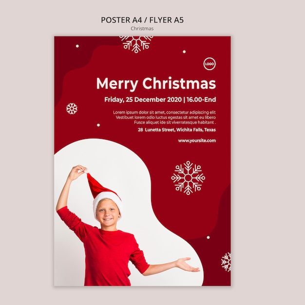 PSD kerst verkoop sjabloon folder