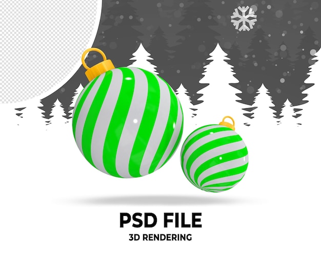 PSD kerstbal 3d