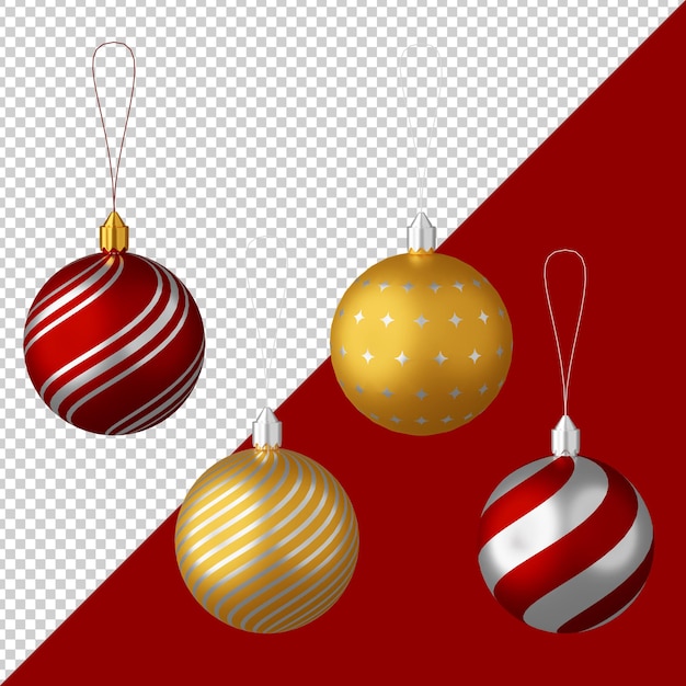 Kerstbal geïsoleerd 3d render