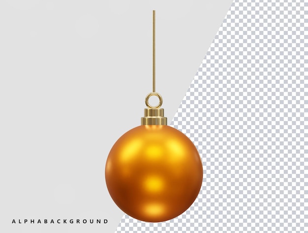 Kerstbal transparante 3D-rendering illustratie