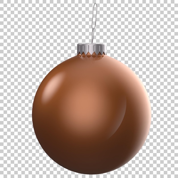 Kerstbol op transparante achtergrond 3d-rendering illustratie