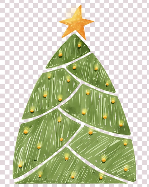 Kerstbomen in aquarelillustratie