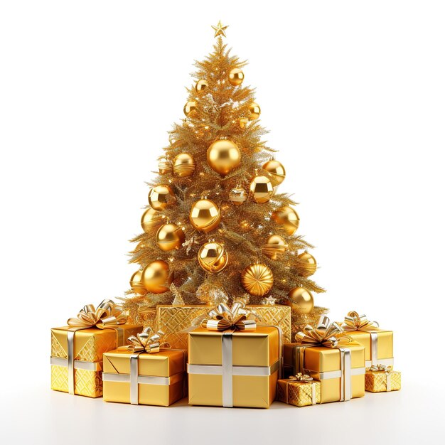 Kerstboom Goud No Background Afbeeldingen Gratis downloaden op Freepik