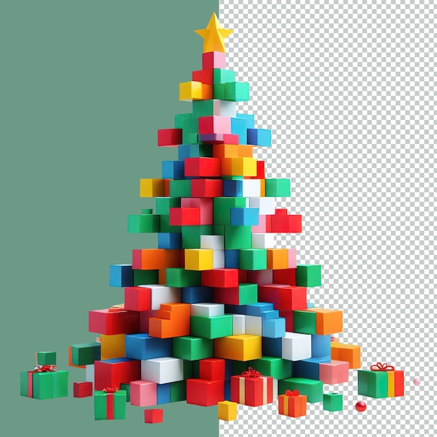 PSD kerstboom geïsoleerd png transparante achtergrond door ai gegenereerd