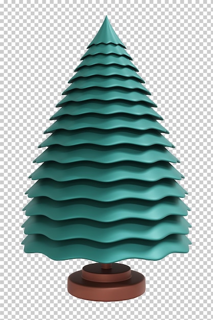 Kerstboom geïsoleerde 3D-rendering