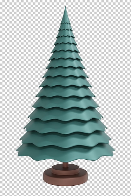 Kerstboom geïsoleerde 3D-rendering