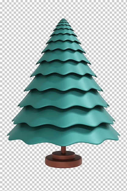 Kerstboom geïsoleerde 3D-rendering