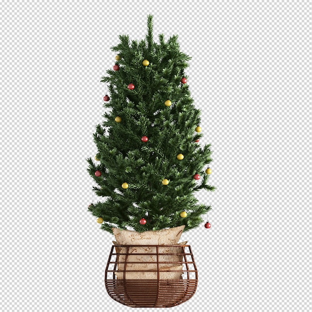 PSD kerstboom in 3d-rendering